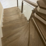 Облицовка бетонного каркаса лестницы