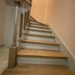 Облицовка металлического каркаса лестницы