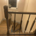 Облицовка металлического каркаса лестницы